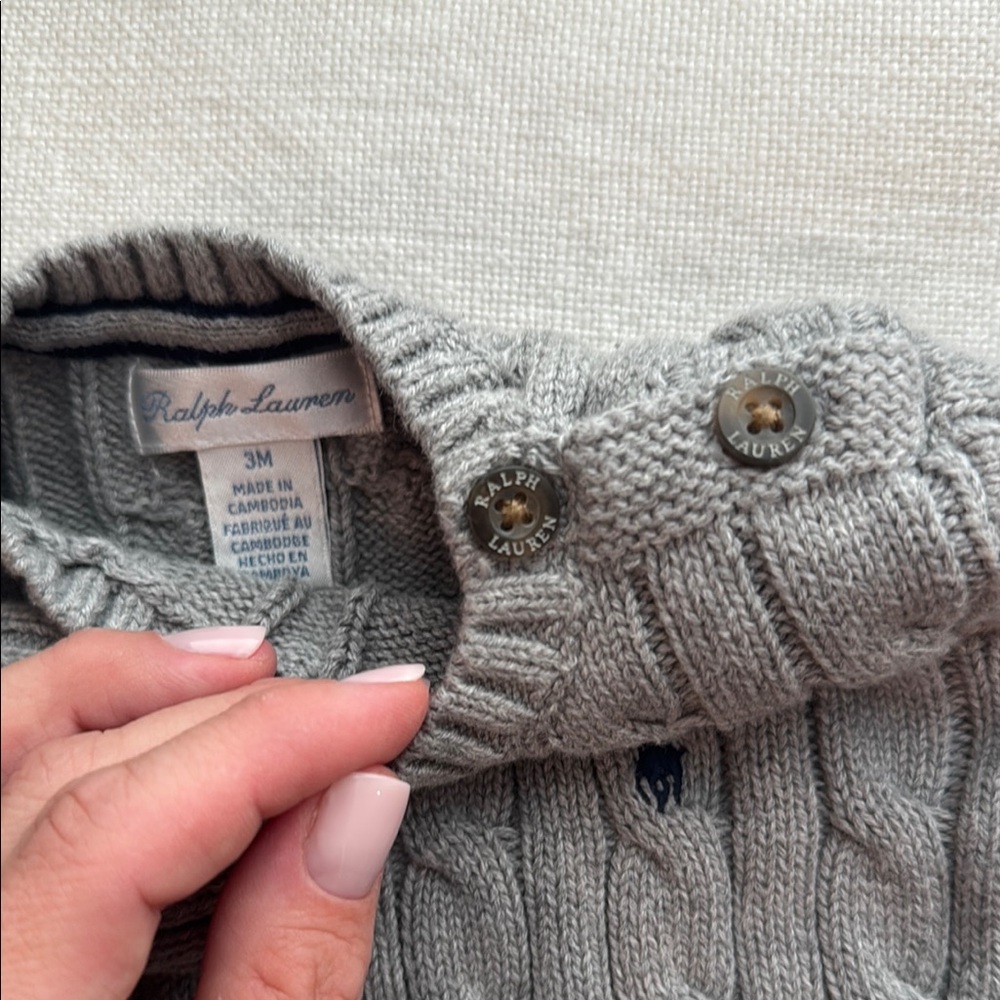 Ralph Lauren Gray Knit Sweater - Picture 3 of 4